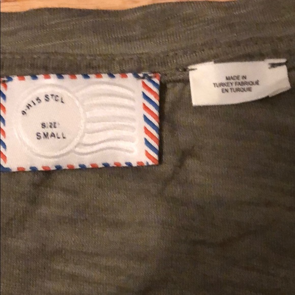 Postage Stamp V-Neck T-Shirt - Picture 2 of 4